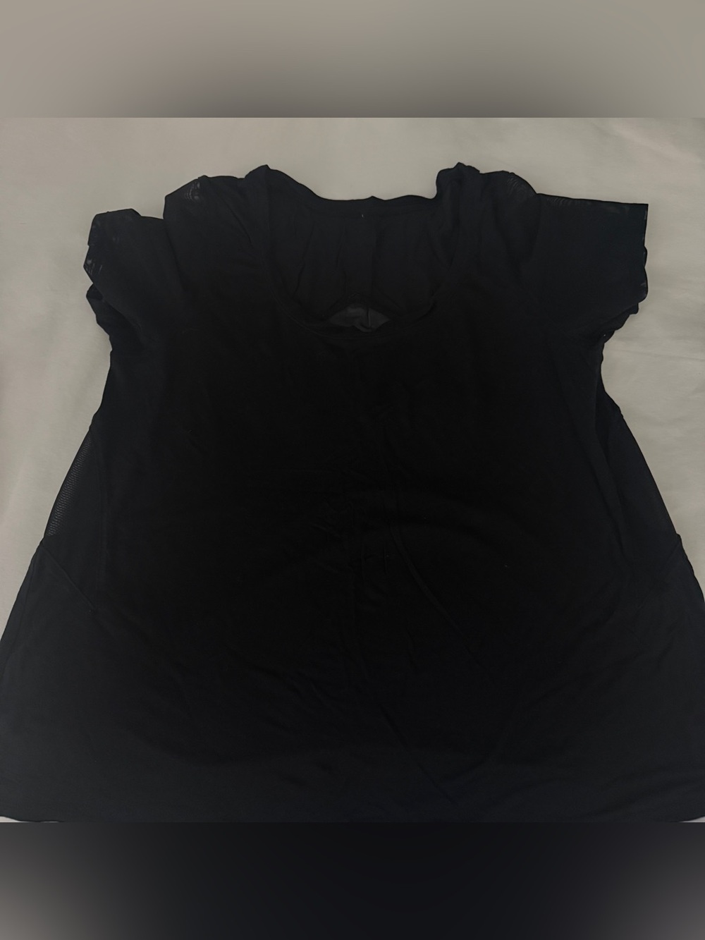 ALO Yoga Black Short Sleeve Scoop Neck Tee